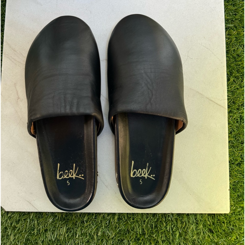 Beek Apalis Black Leather Clogs size 5 brand new - Picture 7 of 14